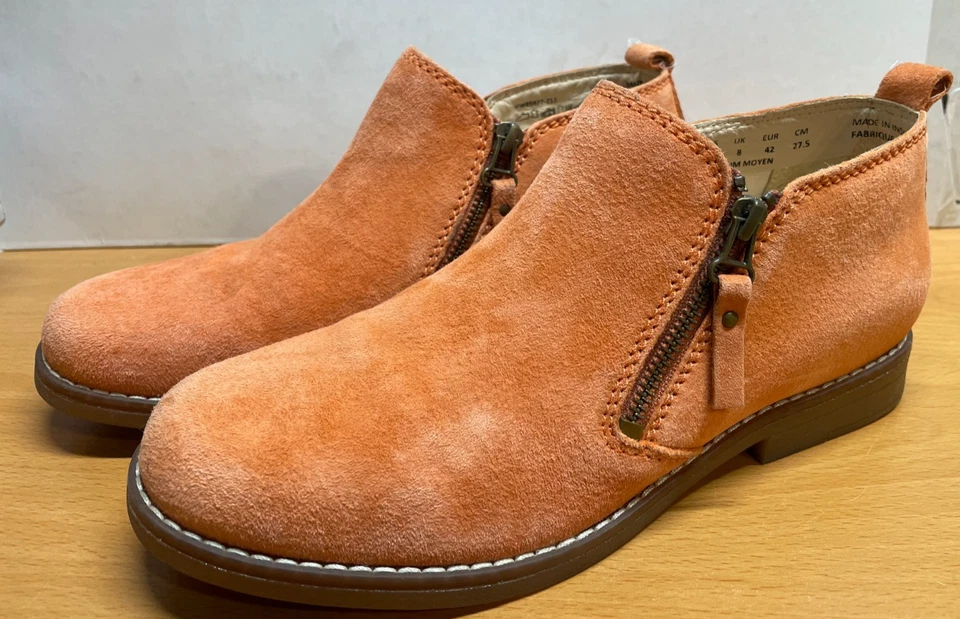 Nuevas Mujeres Hush Puppies Mazin Cayto Jengibre Especias Cremallera Lateral Botines EE. UU. Talla 10 Foto 1 de 4