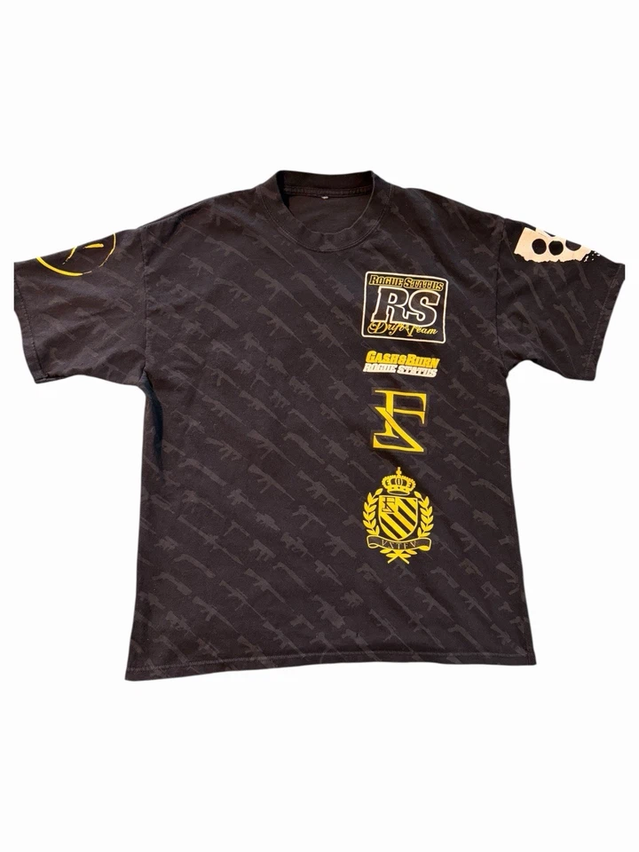 Camiseta De Colección Rogue Status Motorsports Para Hombre Mediana Gun Show Drift Team Negra Foto 1 de 4