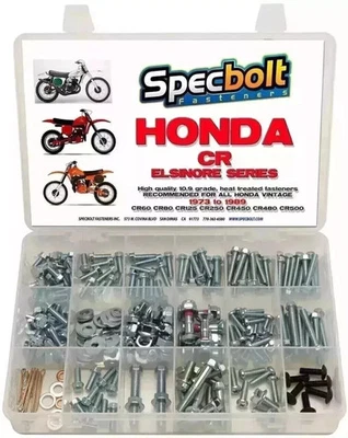 Kit de pernos 250 piezas vintage Honda CR Elsinore 1973-1989 CR80 CR125 CR250 MR175 MT125 Foto 1 de 4