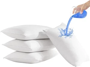 4er Pack wasserdichte Kissenschoner mit Standard (20"X26"), weiß - Bild 1 von 7