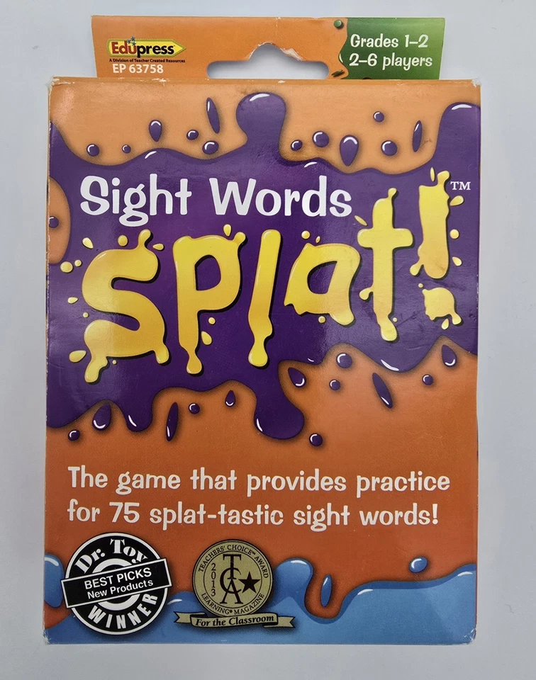 Juego Edupress Sight Words Splat, Grados 1-2, 2-6 Jugadores Foto 1 de 4