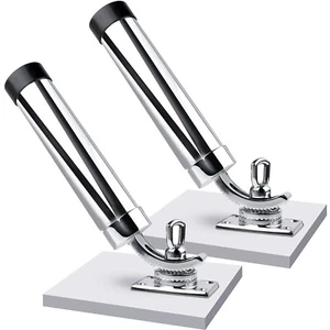 2X 316 Stainless Steel Deck Mount Adjustable Fishing Rod Holder for Marine Boat - Picture 1 of 9