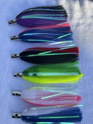 Islander Ilander Style Cup Concave Fishing Trolling Lure Skirts 6 PK Mahi Hoo 🎣 - Image 1 of 4