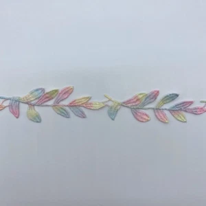 15 Yards Leaf Pattern Lace Embroidered Ribbon Tape Edging DIY Trimming Trims - Picture 1 of 15