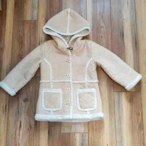 Girl's L.L. Bean Faux Suede Sherpa Lined Coat - Sz. 4 (S) - Picture 1 of 8