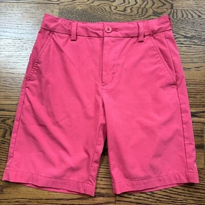 Vineyard Vines Boys 12 Performance Shorts 8” Salmon Pink Coral Red - Picture 1 of 5