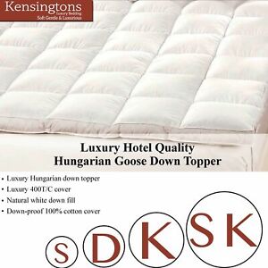 Kensingtons® Hungarian Goose Down Hotel Quality Mattress Topper Double King Size