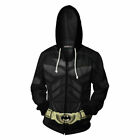 Batman Hoodie Superhero 3D Print Cosplay Sweatshirt Hooded Zipper Jacket Coat