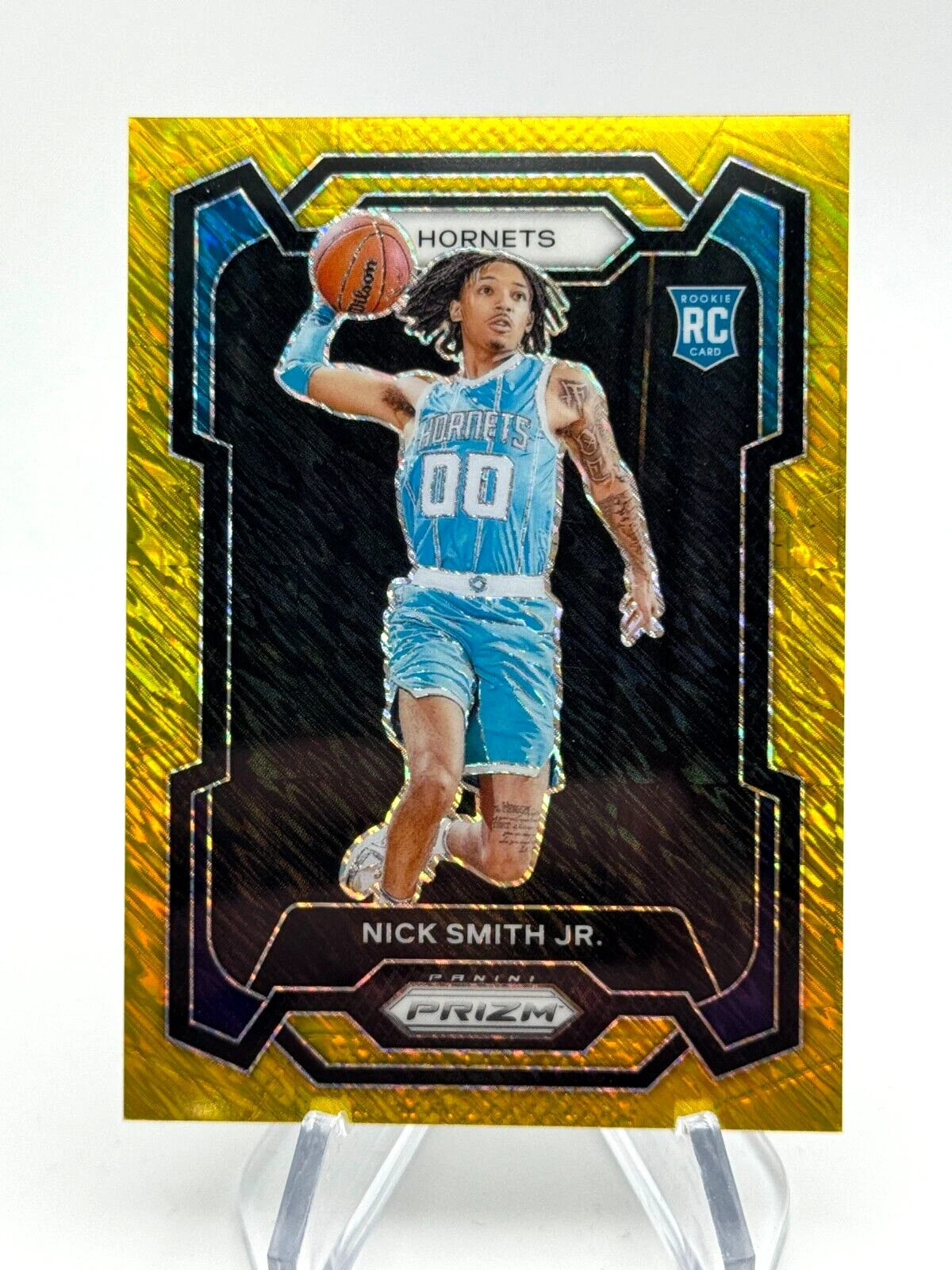 2023-24 Prizm NICK SMITH JR Gold Shimmer Rookie /10 #135