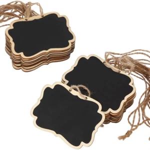 5 piezas Colgante de Cartón de Madera 8x6 cm Adorno Rústico Placa Puerta Colgante Decoración - Imagen 1 de 7