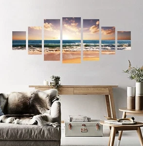 3D Clouds Waves Sea 72 Unframed Print Wall Paper Decal Wall Deco Indoor AJ Jenny - Picture 1 of 6