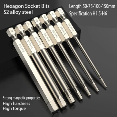 Impact Torsion Drill Driver Screwdriver Bits Set Magnetic Bit Holder Hexagonal - Image 1 of 4