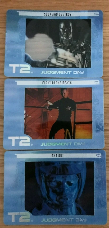 TERMINATOR 2 FILMCARDZ: CHASE CARD SET: ULTRA RARE METAL SET - ALL 3 CARDS - Image 1 of 1
