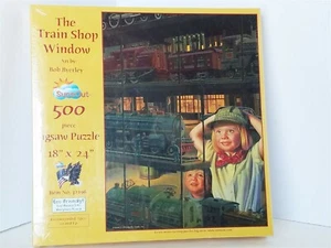SunsOut THE TRAIN SHOP WINDOW 500 Piece Jigsaw Puzzle NEW 32196 - Picture 1 of 6