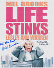 MEL BROOKS signed LIFE STINKS color 8x10 w/ coa FUNNY MINI-POSTER IN TRASH CAN