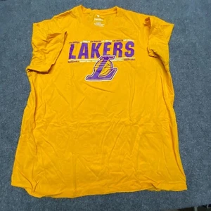 Fanatics Lakers Shirt XL Men's T-Shirt Yellow Short Sleeve NBA Basketball - Picture 1 of 11