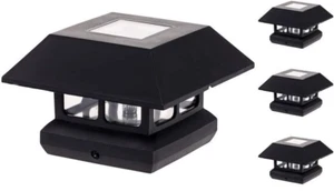 4 GREENLIGHTING Veranda Solar Post Cap Light Fit 4X4 Nominal Wood Outdoor Black - Picture 1 of 4
