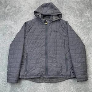 Pixar Jacket Womens Extra Large Gray Employee Animation Studio Logo Hooded Quilt - Picture 1 of 12