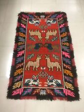 Vintage Hand Knotted Pure Wool Weft Tibetan Rug