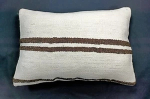 Kilim Pillow Cover 12x20 Turkish Handmade Sofa Couch Floor Lumbar Cushion E39 - Picture 1 of 4