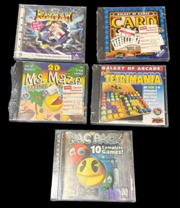 PC CD-ROM Game Lot Of 5 Tetrimania Rayman Ms Maze Card Classics 4 New! - Picture 1 of 11
