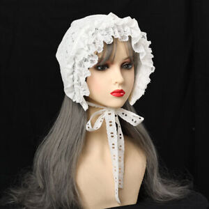 Vintage Maid's Mob Cap Civil War Colonial Mob Hat Lace Victorian Edwardian Retro