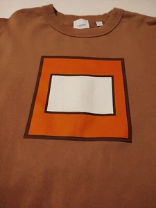 BURBERRY Men's Crew Neck 100% Cotton (M) Brown Sweatshirt MADE IN ITALY - Picture 1 of 6