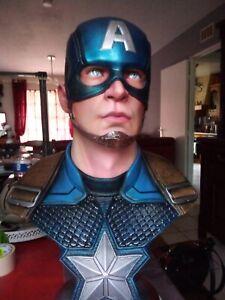 Buste Captain America Taille réelle 1:1 ~60cm Marvel limité fait main Life Size