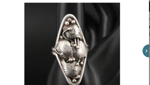 Lucy Calladitto Navajo Dine Sterling Pointer Ring 8 to 8.5 - Bild 1 von 8