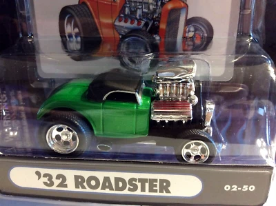 Muscle Machines 1932 Ford Roadster 1/64 DIECAST - 32 STREETROD BLOWER - GREEN  - Image 1 of 3