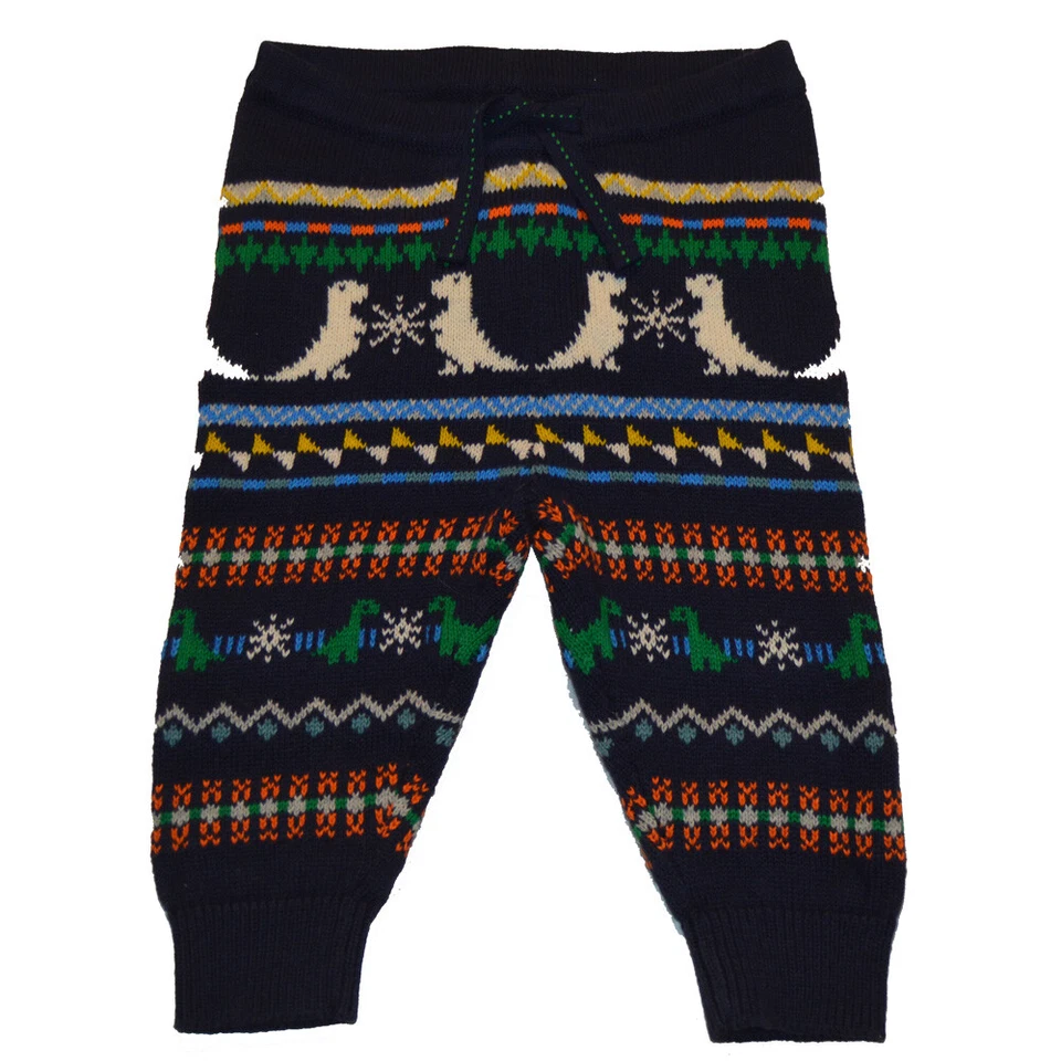 Pantalones Suéter Baby Gap Azul Marino Dinosaurio Fair Isle 3-6 Meses $30 Nuevos con Etiquetas Foto 1 de 1