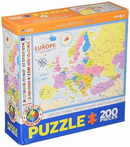Rompecabezas EuroGraphics (EURHR Mapa de Europa 200 Piezas 200 Piezas Foto 1 de 1