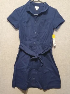 Cat & Jack Girls' A Line School Uniform Dress Navy Blue 14 New With Tags - Picture 1 of 4