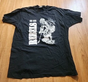 Red Deer Rebels Black shirt XL CHL WHL Hockey Fruit Of The Loom Single Stitch - Picture 1 of 4