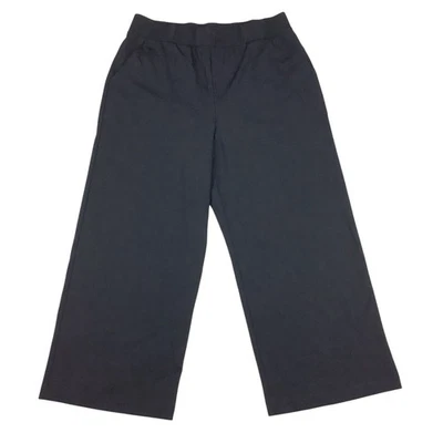 T by Talbots Petite Black Wide Leg Pants Women L PL 32X26 Preppy Athleisure - Image 1 of 4