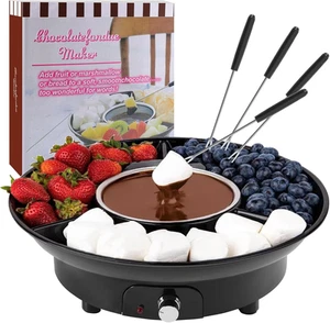 Electric Fondue Pot Set,Chocolate Fondue Kit Temperature Control, Detachable ... - Picture 1 of 12