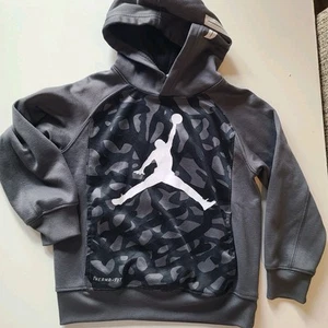 Nike Air Jordan Jumpman Hoodie Kids Youth Size 4-5 YRS Long Sleeve Grey - Picture 1 of 8