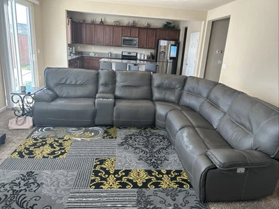 Gray L Shaped Couch/Sofa - Image 1 of 3