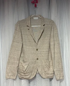 Fly3 Ghost Blazer Women’s Small Beige Linen Cotton Knit Jacket Italy - Picture 1 of 12