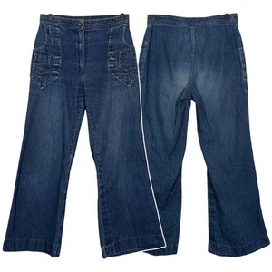 Tomboy Of California 27" Waist Vintage 70s Wide Leg Jeans Medium Wash Rare - Bild 1 von 9