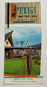 1960’s TIKI MOTOR INN Brochure Motel Vintage Lake George NY Polynesian - Picture 1 of 4