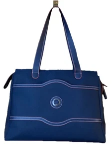 Delsey Paris Chatelet Air 2.0 Navy Shoulder Bag W/ Cosmetic Bag/Lock - Picture 1 of 21