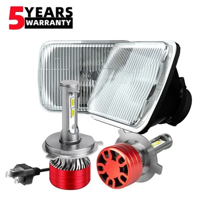 Par de faros LED 7x6 haz alto/bajo para Honda Accord 1986 1987 1988-1989 Foto 1 de 4