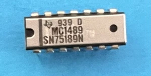 Vintage TEXAS INSTRUMENTS MC1489 SN75189N 14-PIN DIP • Taiwan - Picture 1 of 3