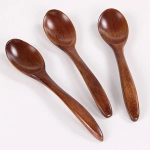 4 Pcs Honey Scoop Coffee Stirring Spoon Cafe Spoons Wood Wooden - Picture 1 of 12