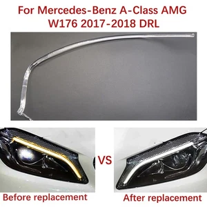A Pair Car Headlights DRL For Mercedes-Benz A-Class W176 17-18 Light Guide Strip - Picture 1 of 7