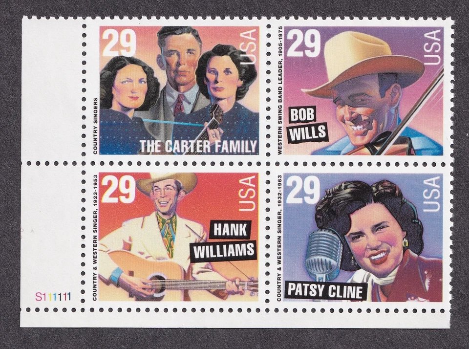 Scott #2774a (2771-74) Country & Western Plate Block of 4 Stamps - MNH LL - Image 1 of 1