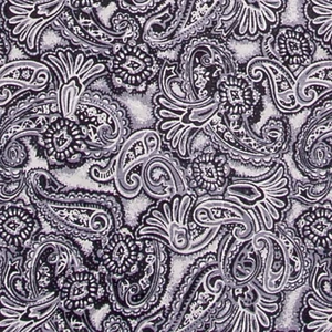 Wyoming Traders Wild Rag Silver Smoke Paisley 100% Silk Western Scarf 34.5" - Picture 1 of 2