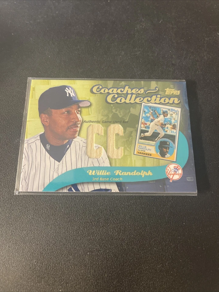Mint 2002 Topps Coaches Collection Game-Used Bat Willie Randolph Card #CC-WR — 第 1/4 张图片