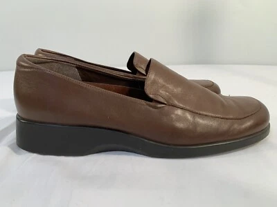 Clearance - Naturalizer Reber Coffee Brown Leather Slip-On Loafers US 10 M EU 40 - Image 1 of 4